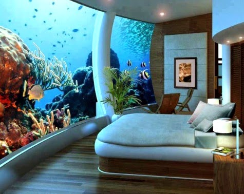 Underwater Bedroom - Amazing Fish Tanks