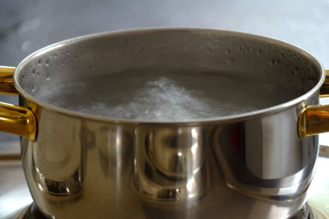 Pot of boiling water