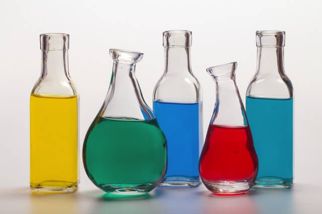 chemical bottles